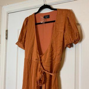 Terracotta Wrap Dress